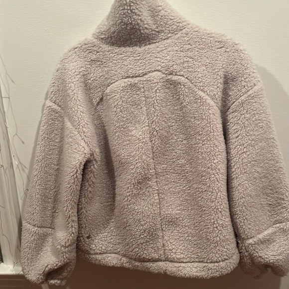 Lululemon cinchable fleece zip up size 6 white opal - Picture 4 of 9